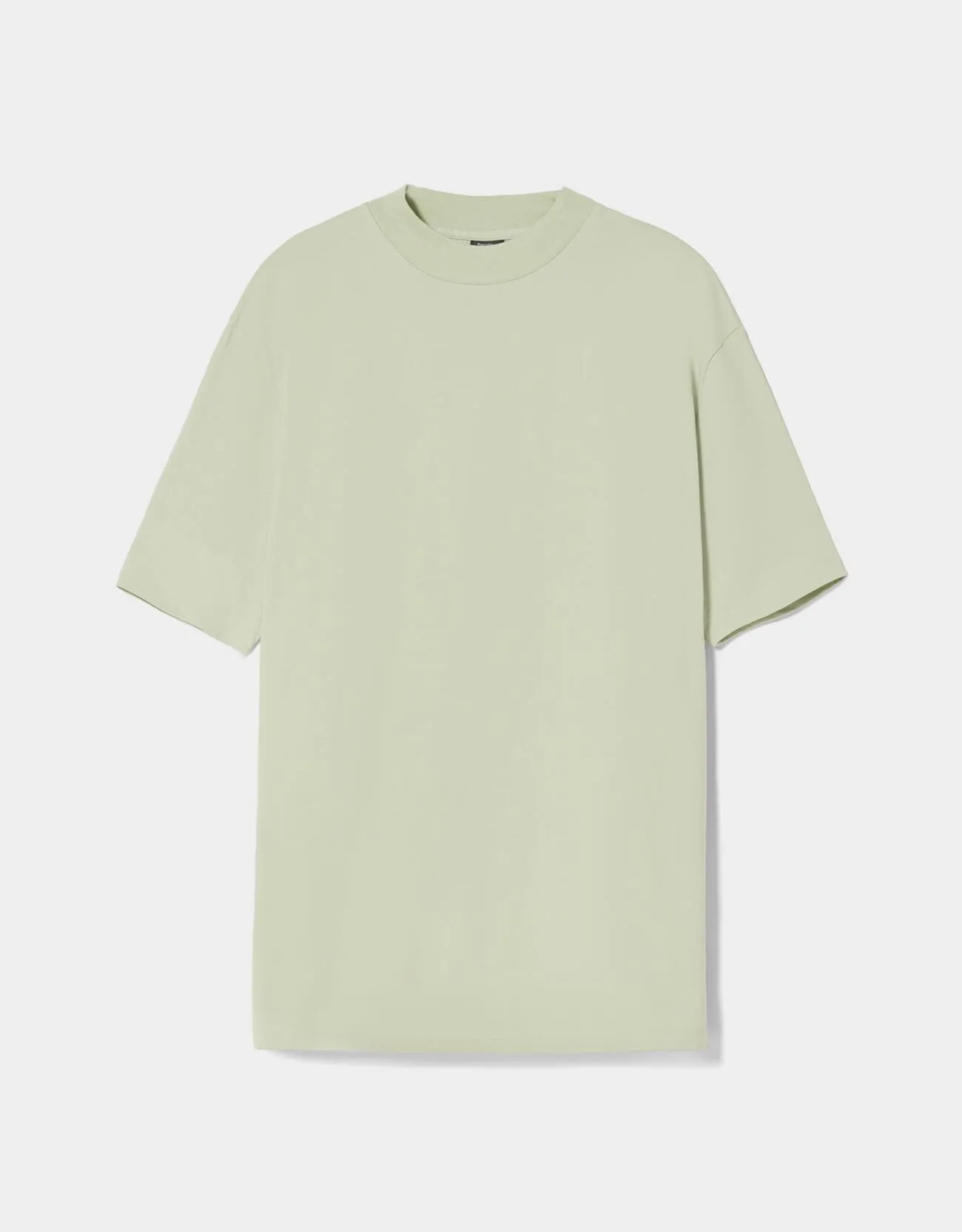 T-Shirt im Slim-Fit mit geripptem Stehkragen